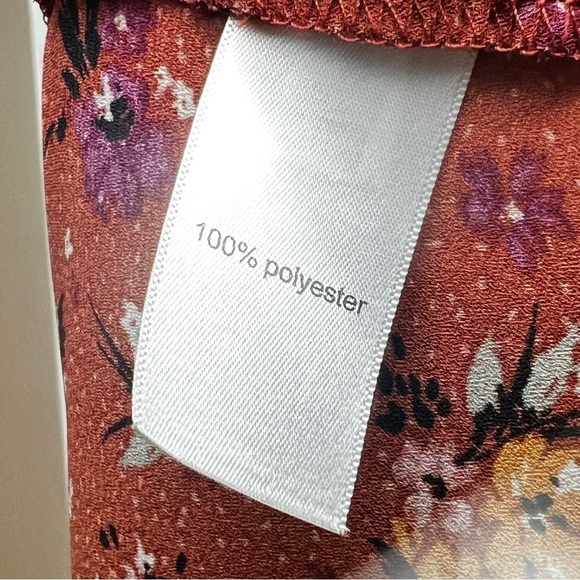 Maurices Madison Button Down Burnt Orange Floral Tank Top (Size 2X) - Picture 6 of 6